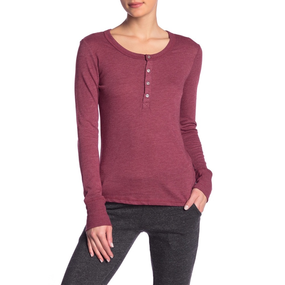 🌺 Alternative Apparel Red Solid Long Sleeve Knit